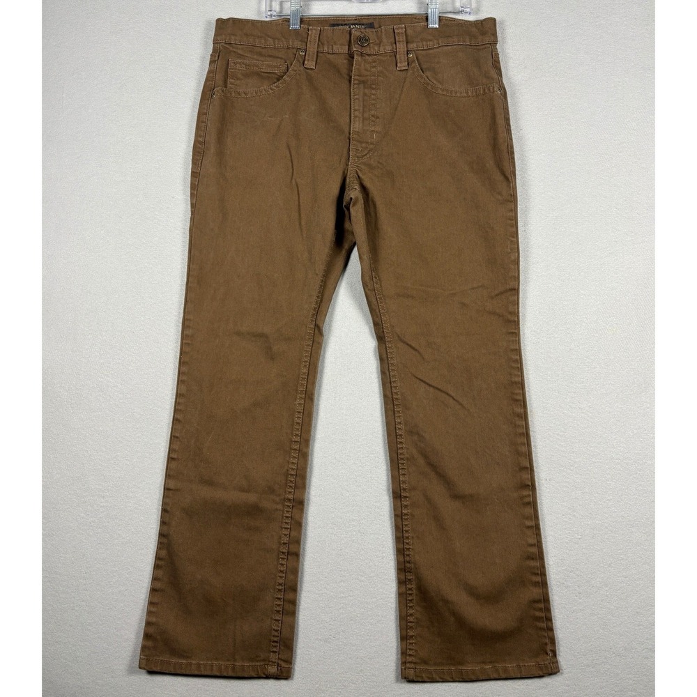 Cody James Straight Leg Western Pants 38x30.5 Brown Stretch Cotton
